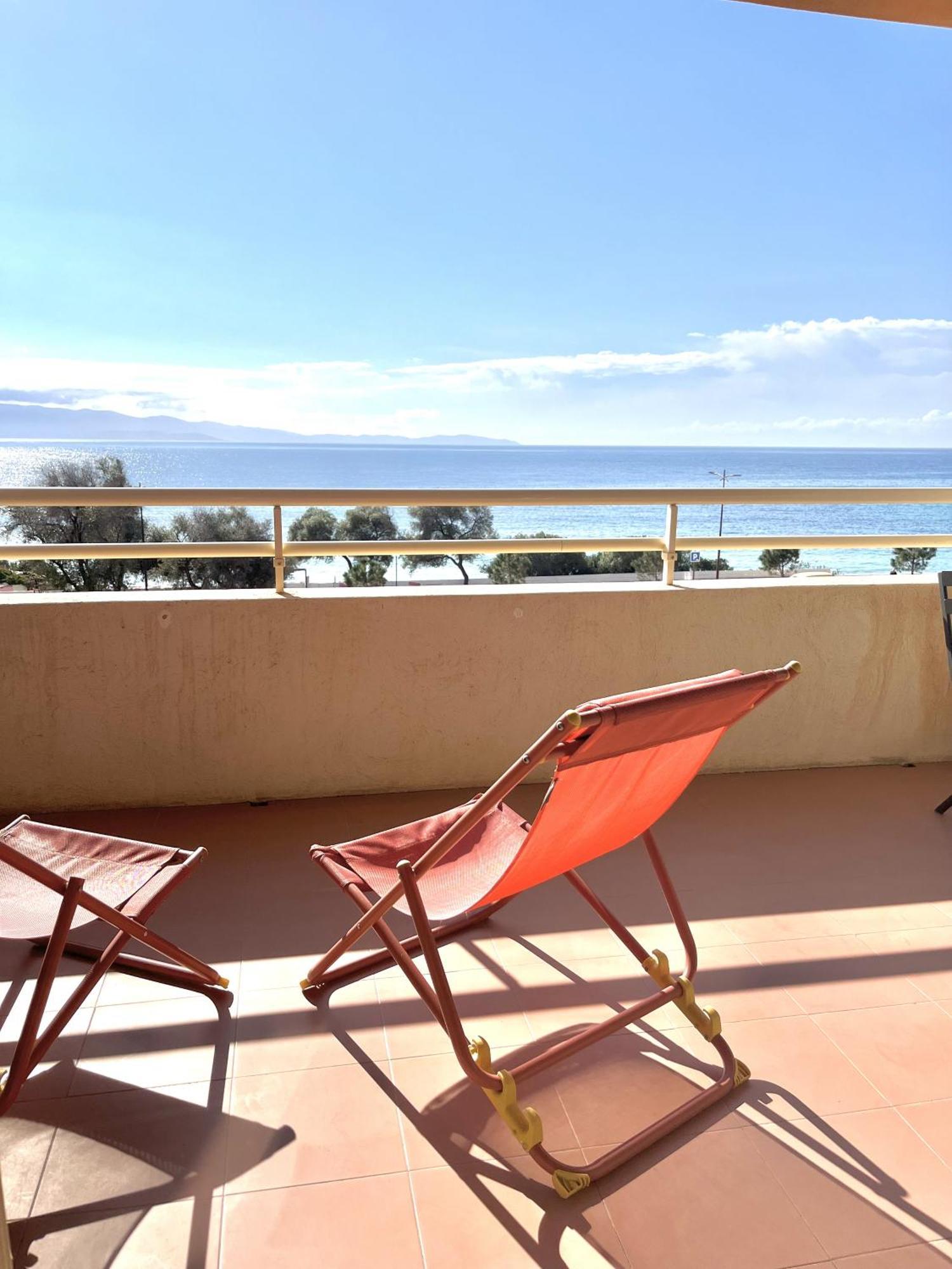 Aria Marina Duplex Vue Mer Route Des Sanguinaires, Plage A 50M, Parking Gratuit, 4 Pers 阿雅克肖 外观 照片
